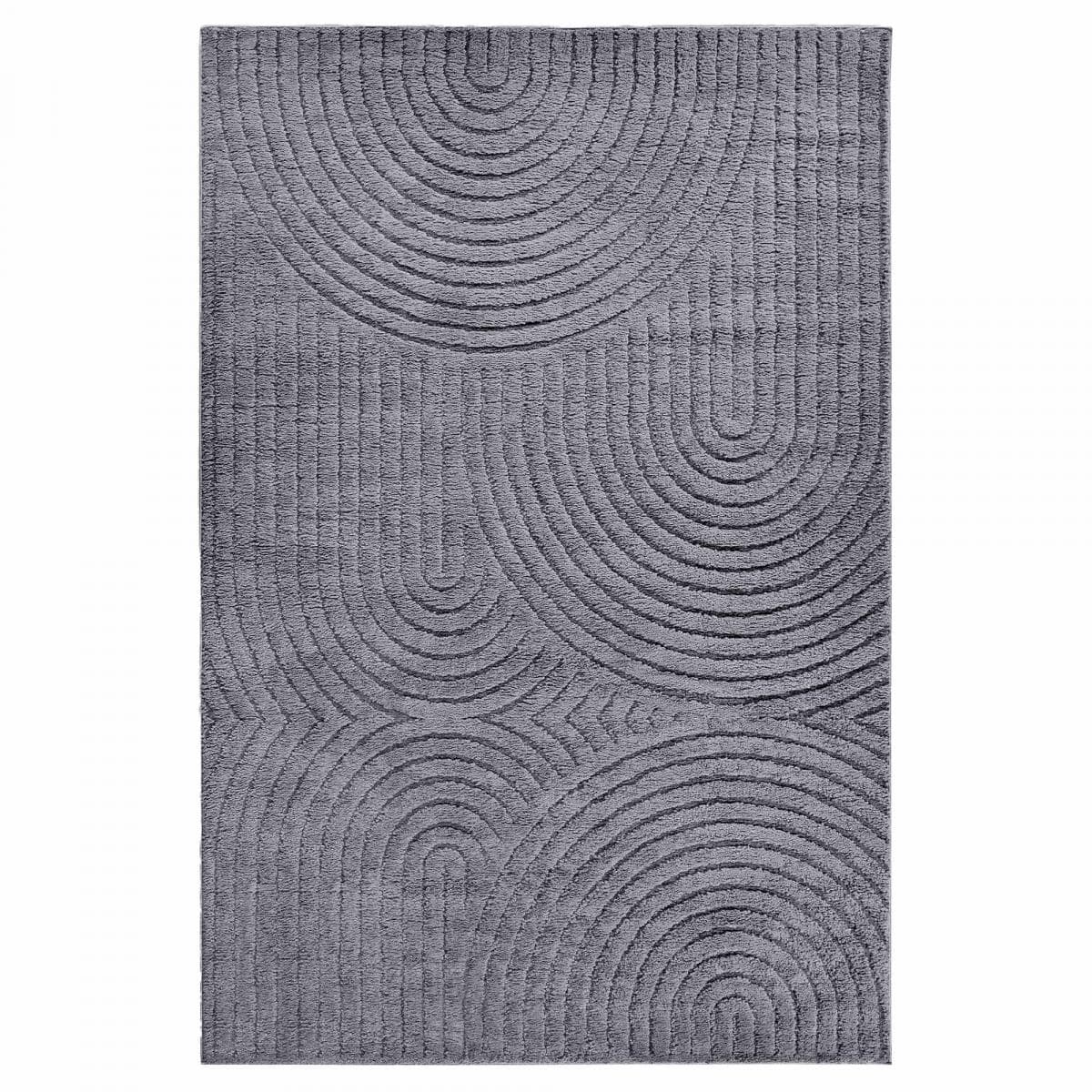 Tapis salon, motif géométrique, texture relief, PANGLAO chaleureux