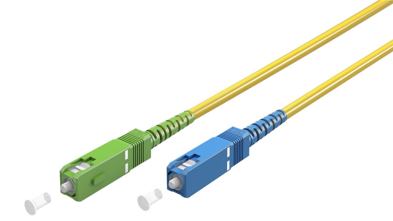 Câble à fibre optique Goobay (FTTH), monomode (OS2) jaune, (simplex)