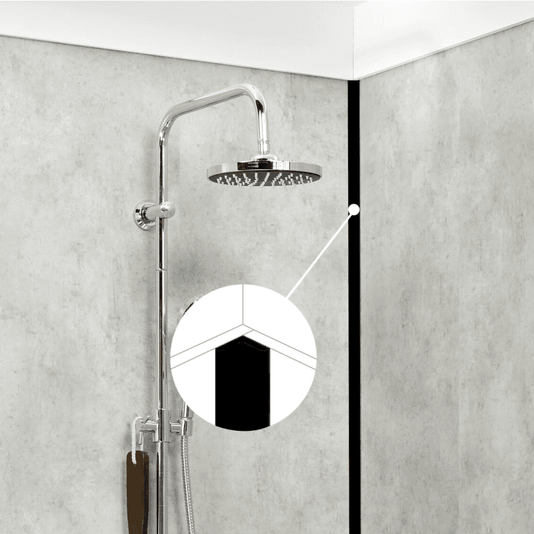 Profile mural alu angle interieur noir pour Senso Wall Gerflor - 260 cm x 1.2 cm x 0.16 cm