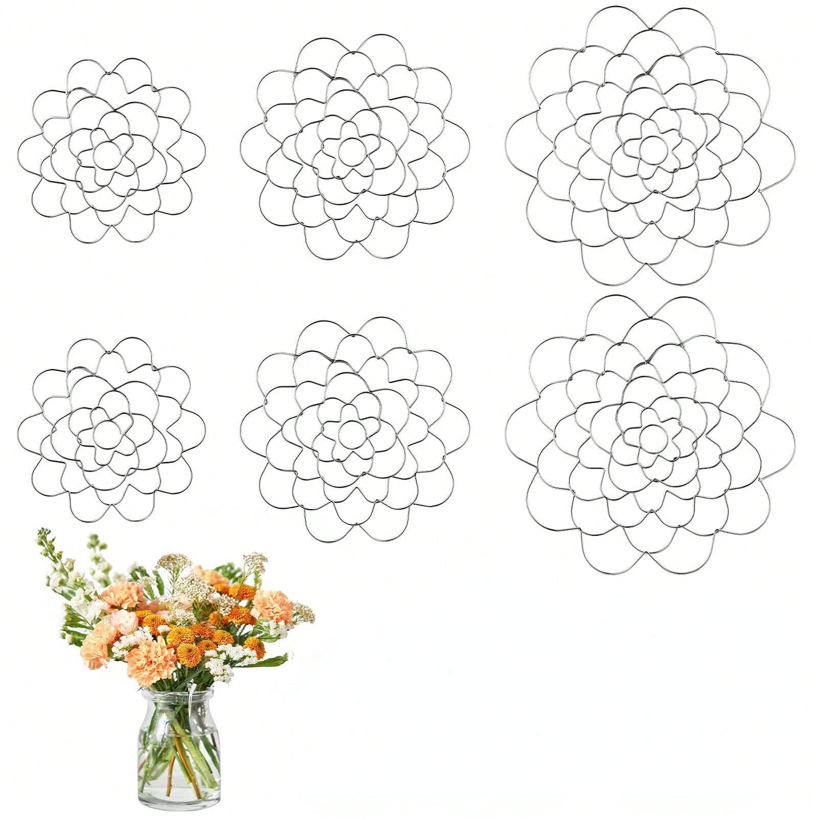 1 pièce Porte-fleurs, support réutilisable en grille florale avec fil de grenouille pour agencer les tiges florales de vase, les bouquets et la