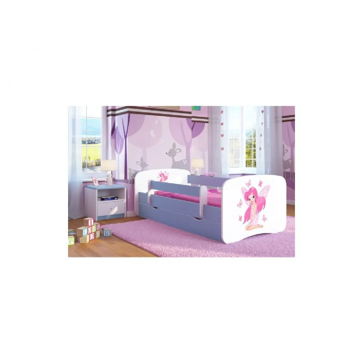Lit bébé Babydreams fée papillons - Bleu