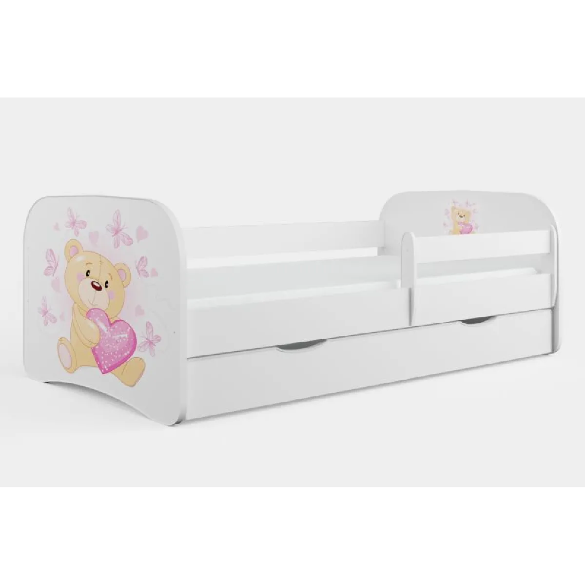 Lit bébé Nounours papillons - Blanc