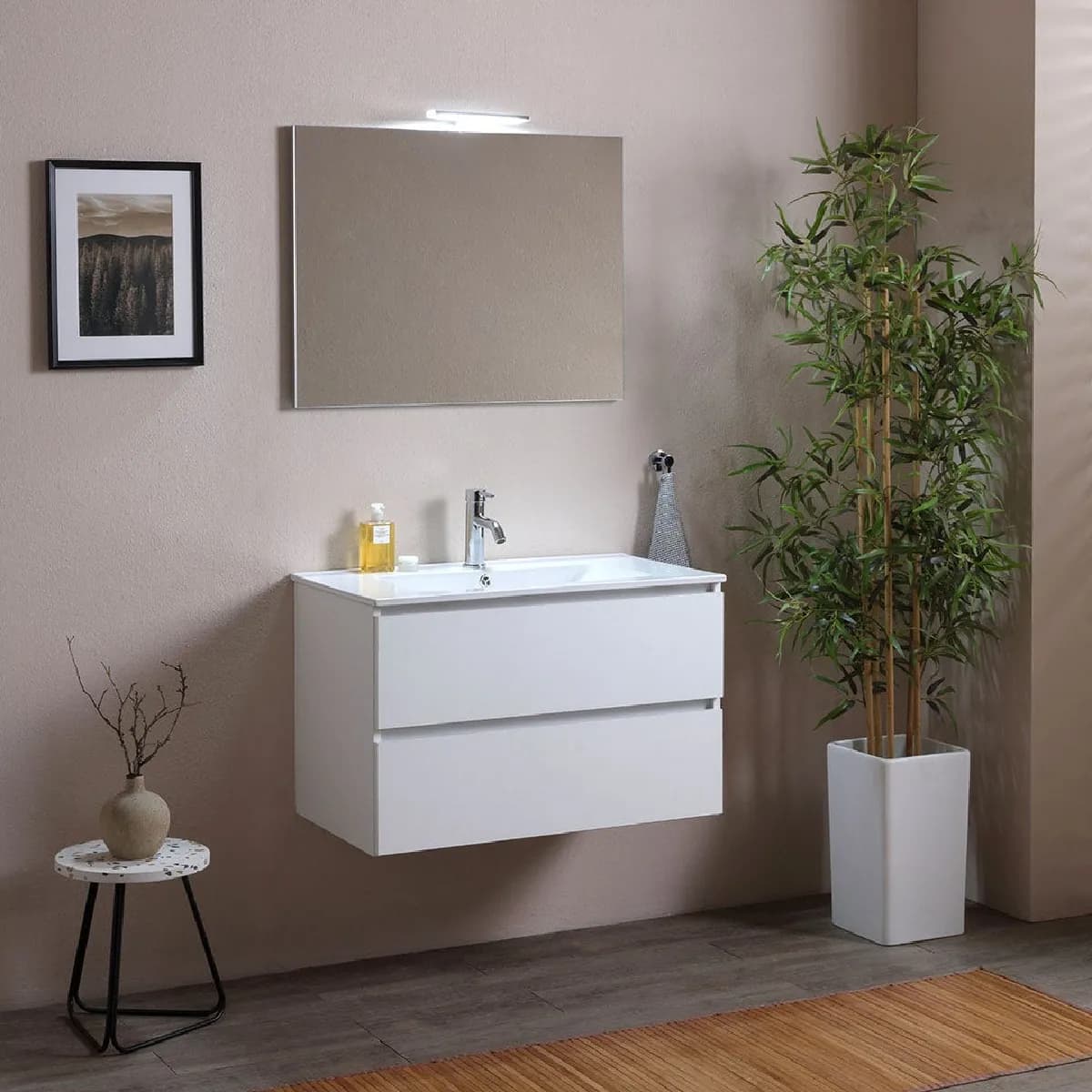Kiamami valentina meuble salle de bain - Blanc