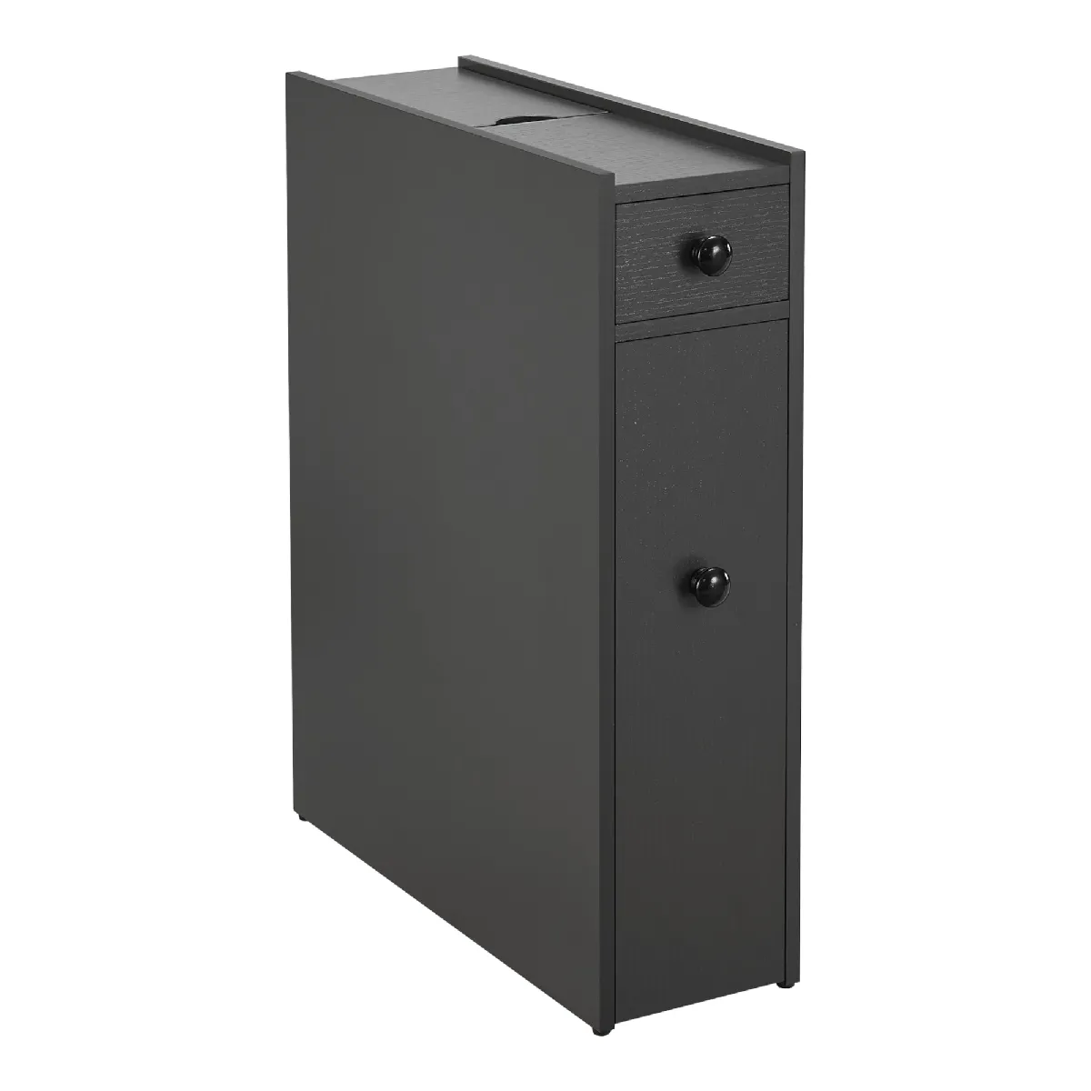 Meuble bas salle de bain 2 tiroirs gris foncé