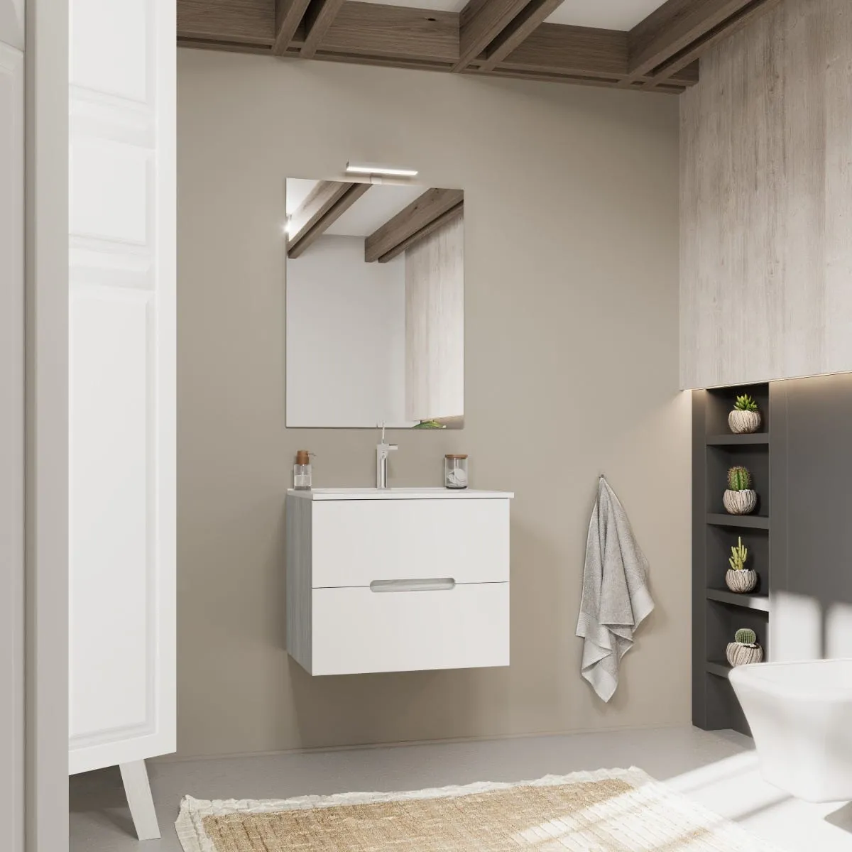 Kiamami valentina meuble sous-vasque Magnolia - blanc mat