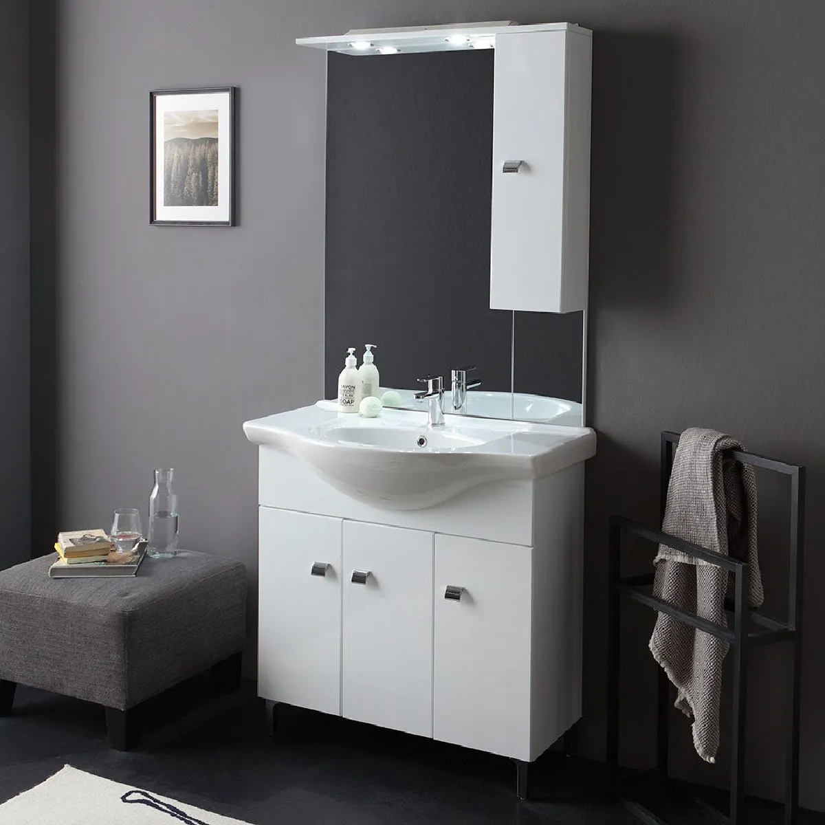 Kiamami valentina meuble salle de bains Smeraldo - Blanc