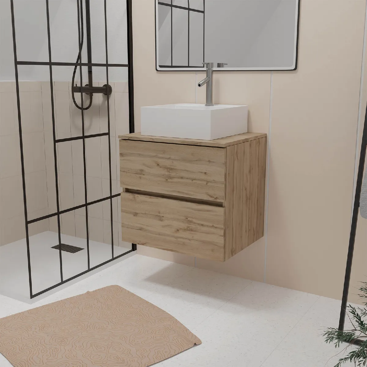 AURLANE Meuble salle de bain 80 cm